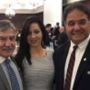 Con Rocco Grossi, consigliere della Federazione Laziale dell'Ontario, e il presidente, Gianni Mignardi